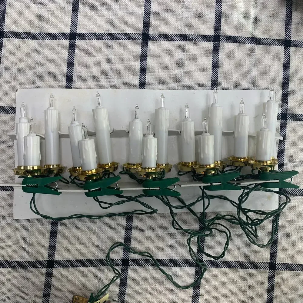 Noma Christmas Candle Lights Clip On Vintage Holiday Décor With Original Box